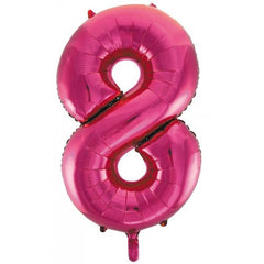 86cm Magenta Number Balloons