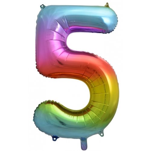 86cm Rainbow Number Balloons