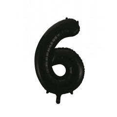 INFLATED 86cm Black Number Balloons