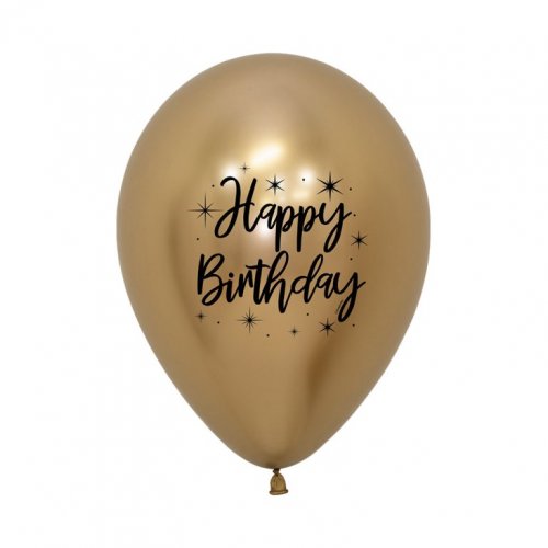 Happy Birthday Radiant Reflex Gold 30cm