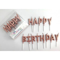 Happy Birthday Pick Candles Metallic