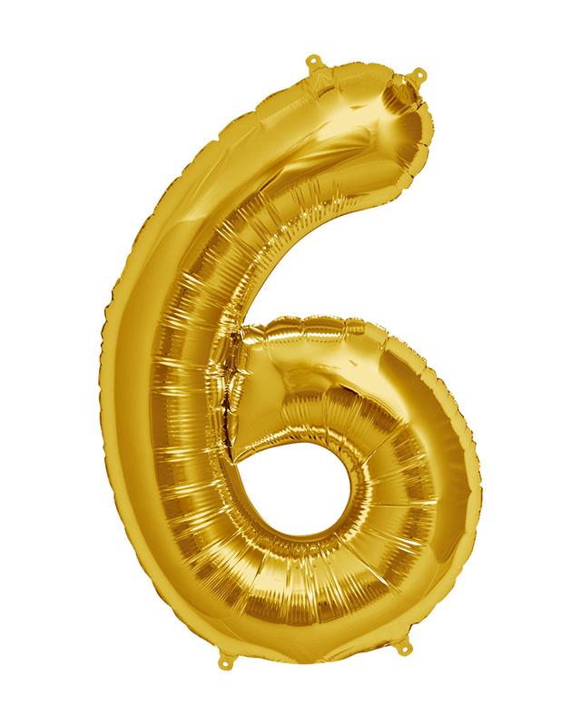 86cm Gold Number Balloons