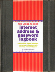Large-Format Internet Address & Password Logbook