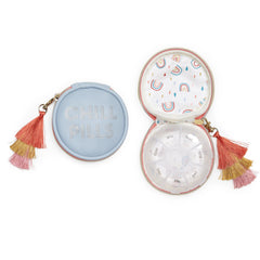Vegan Leather Travel Pill Case with Tassel - 
