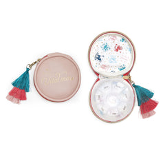Vegan Leather Travel Pill Case with Tassel - 