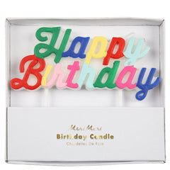 Multicolour Happy Birthday Candle