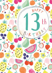 HB - 13th Birthday Fruit Pattern