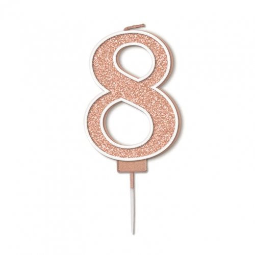 Candle 7.5cm Sparkling Fizz Rose Gold