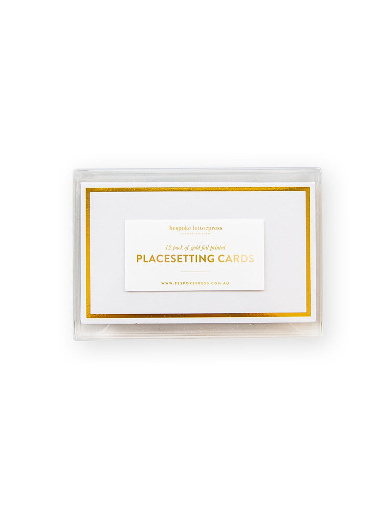 Gold Foil Place Cards - 12 Pack