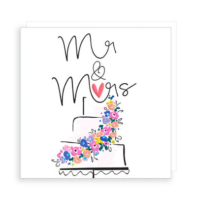 Wedding Mr & Mrs Cake (SQ 150mm)