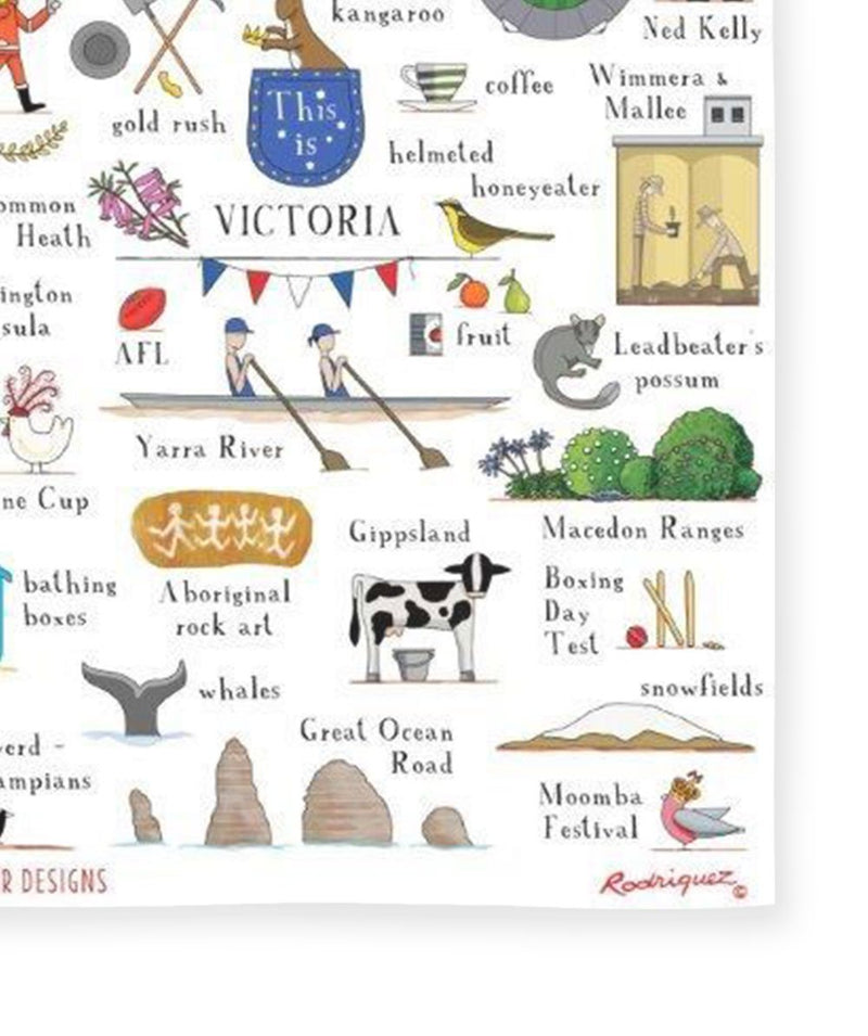 Red Tractor Designs - This Is Victoria Tea Towel