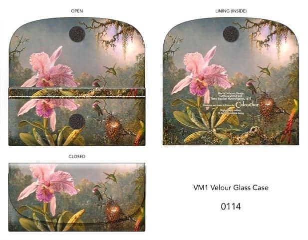 Velour Glasses Case – Cattleya Orchid