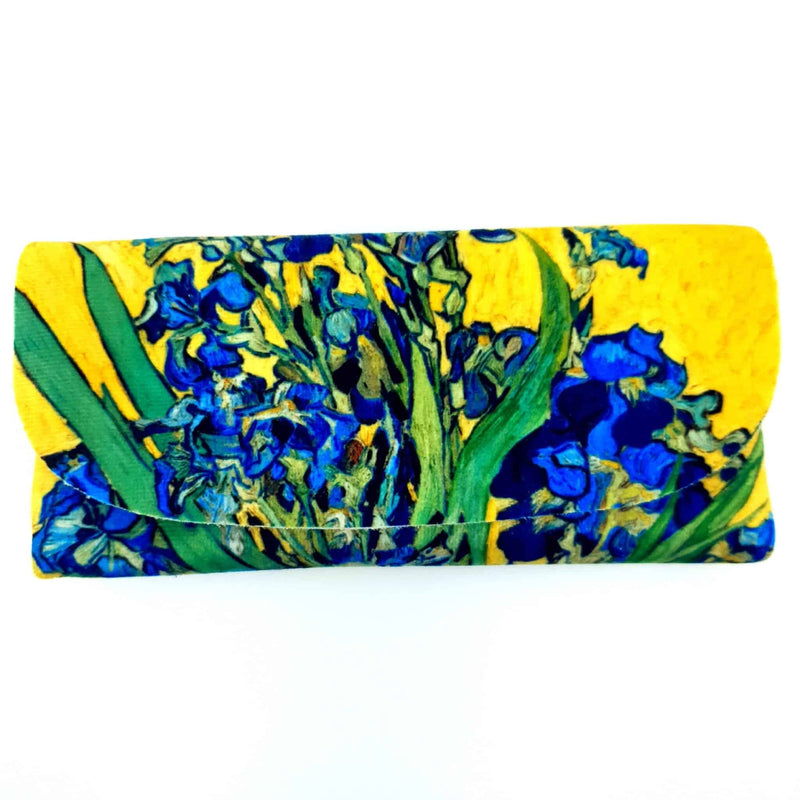 Velour Glasses Case – Blue Irises