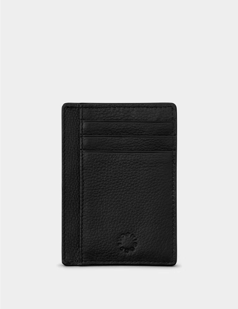 Leather Card Holder with ID Window – Black