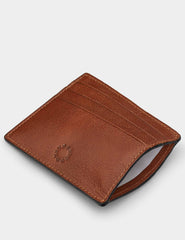 Slim Leather Card Holder – Brown