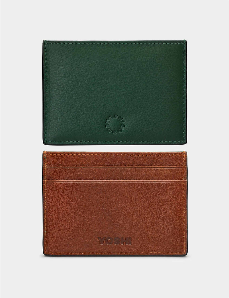 Slim Leather Card Holder – Red