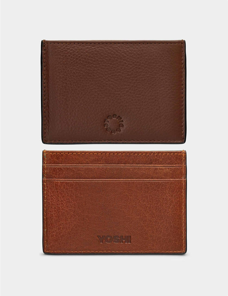 Slim Leather Card Holder – Red