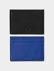 Slim Leather Card Holder – Blue