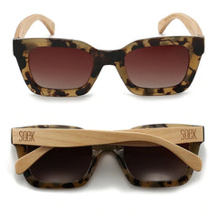 Zahra Opal Tort Wooden Polarised Sunglasses