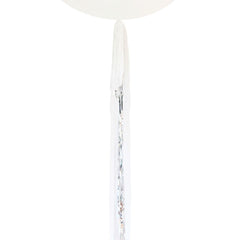 Balloon Tail - Silver + White