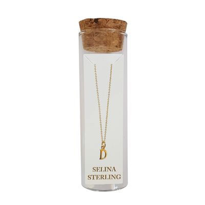 Sterling Silver Gold Plated Letter Necklace (A-Z)