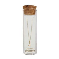 Sterling Silver Gold Plated Letter Necklace (A-Z)