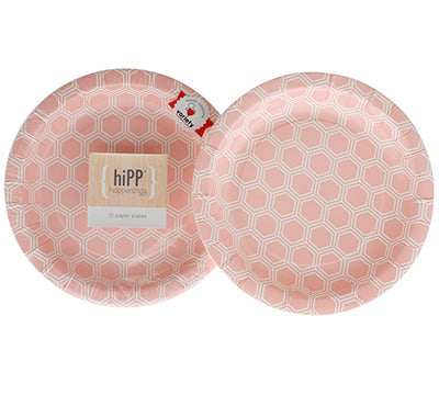 Plates - Sweet Pink Honeycomb (18cm)