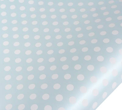 Roll wrap - Pearlised Spot Blue/White (5m)
