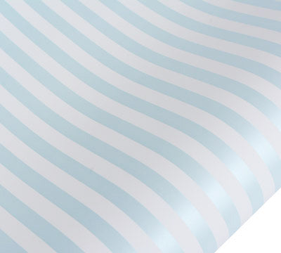 Roll wrap - Pearlised Stripe Blue/white (5m)