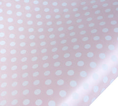 Roll wrap - Pearlised Spot Pink/White (5m)