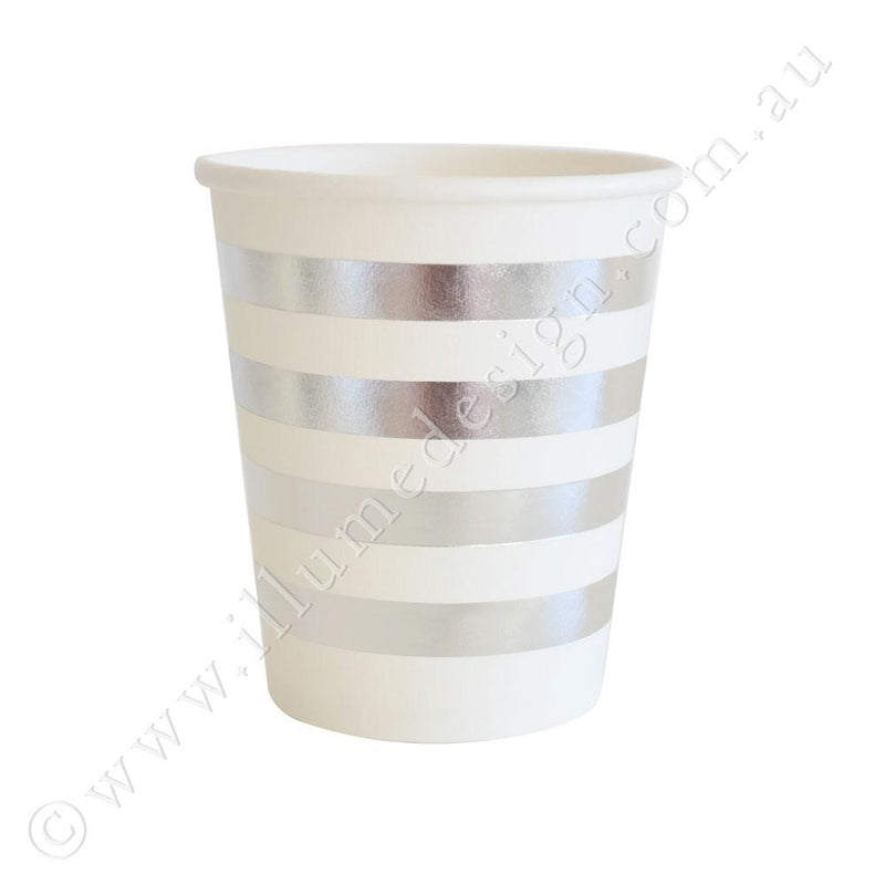 Silver Stripes Cups (300ml)