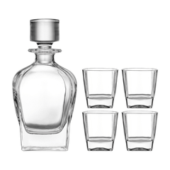 Quinn Crystal Whisky Decanter & Glasses Set